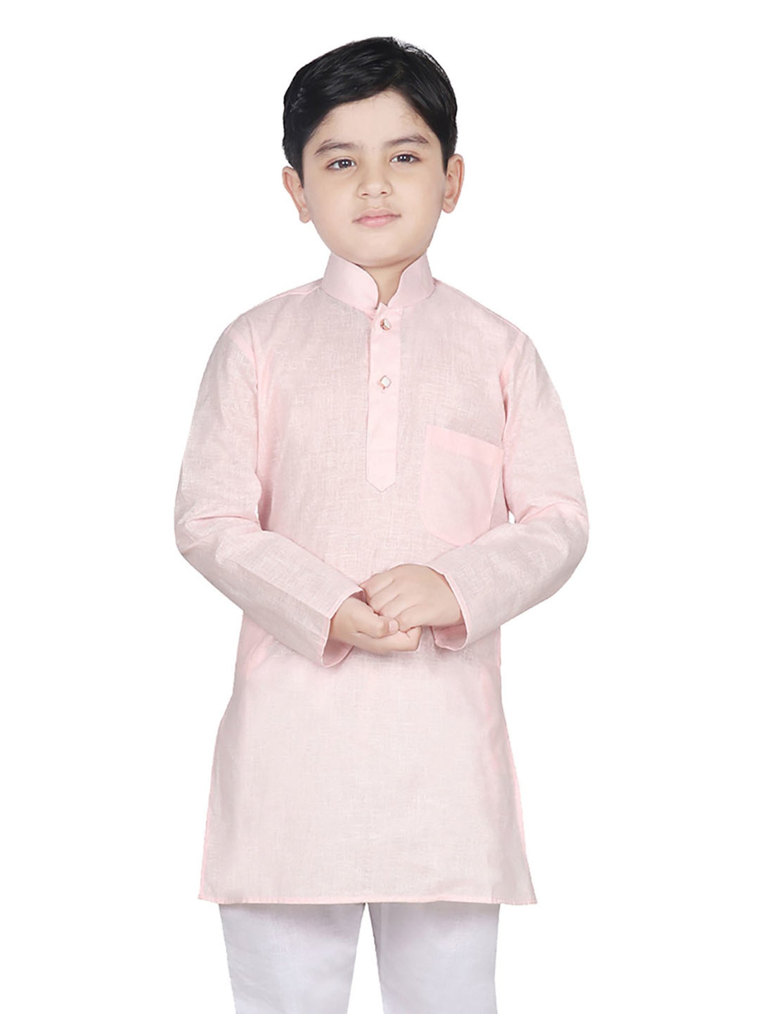 TABARD Kids Red Printed Full Sleeves Kurta