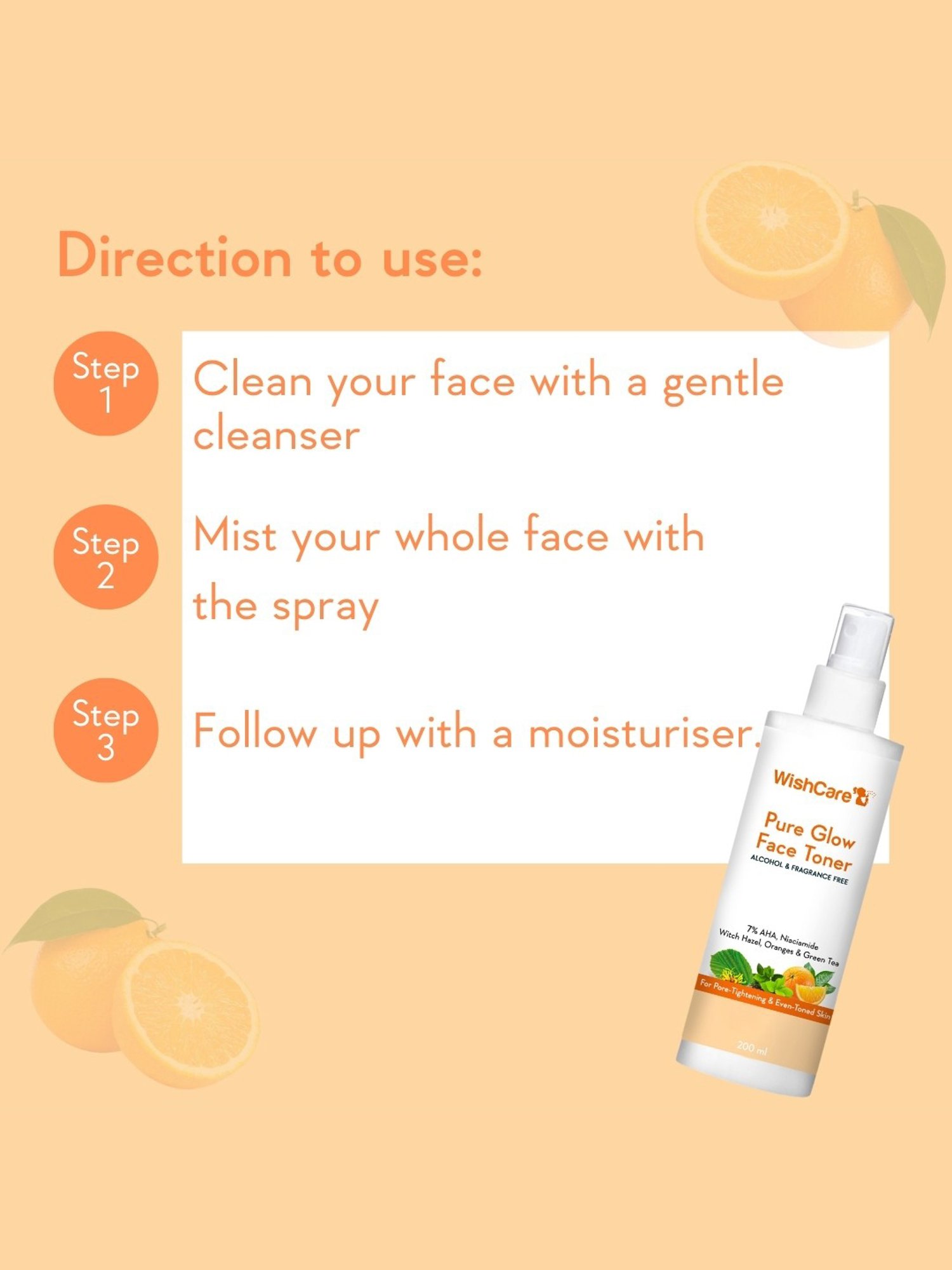 Wishcare Pure Glow Face Toner - 200 ml