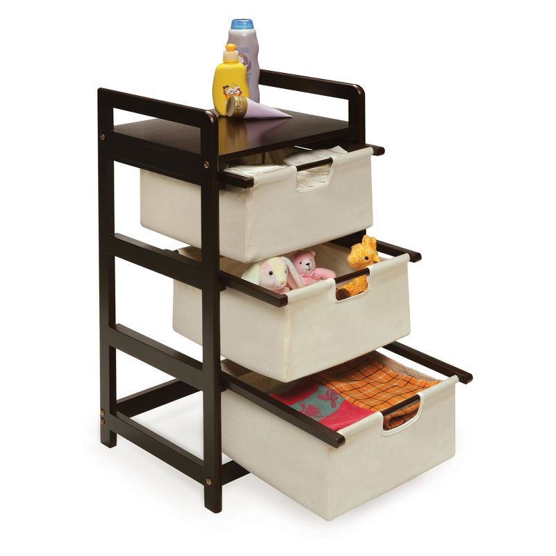 Badger Basket 3 Bin Hamper/Storage Unit Tan