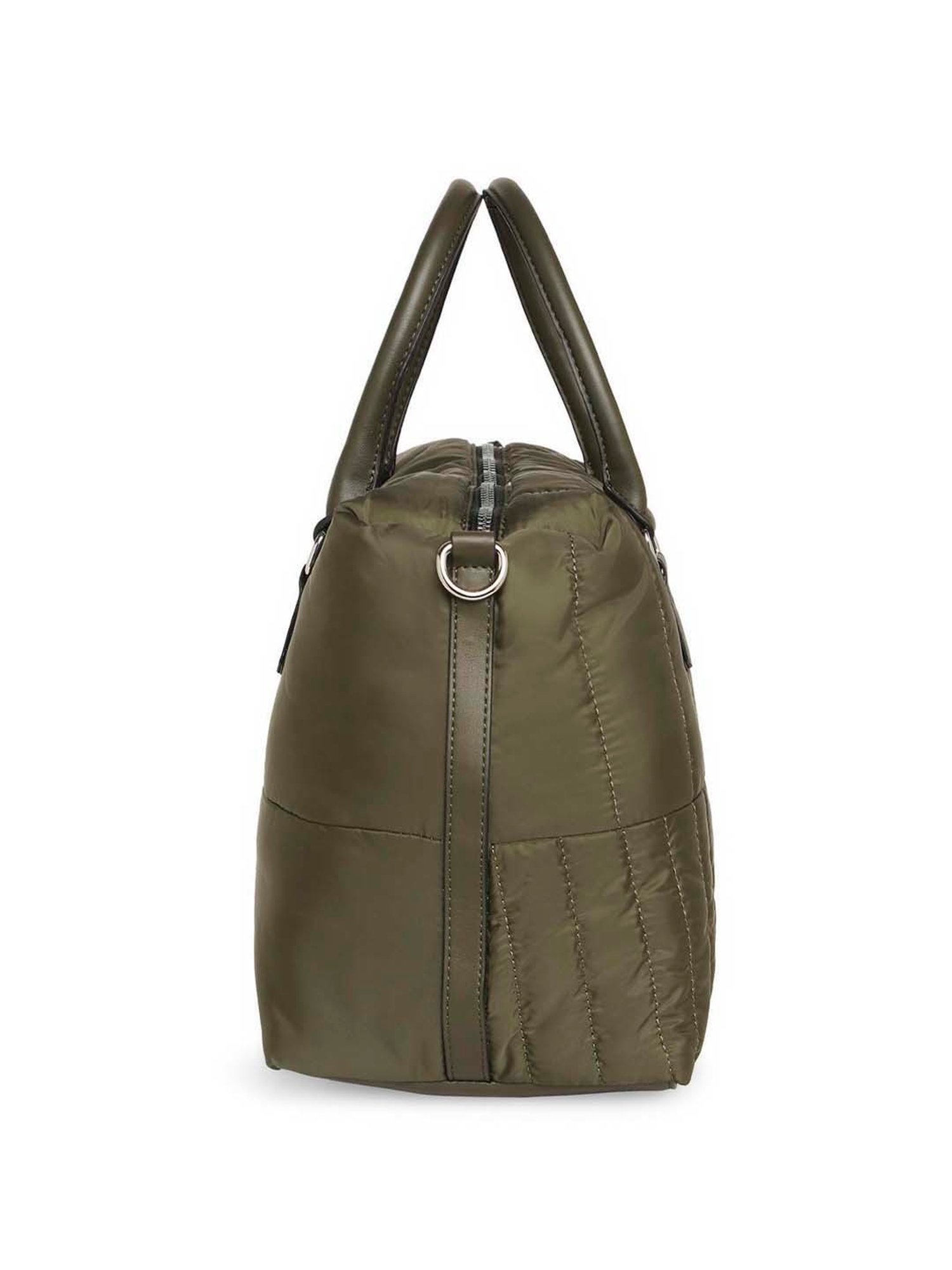 Marina Galanti Olive Quilted Medium Bowler Bag