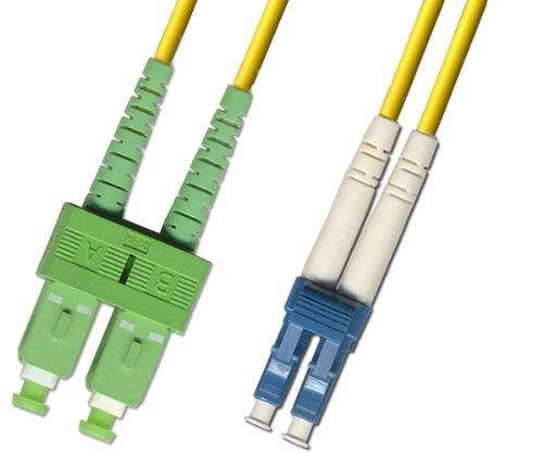 1M - Singlemode Duplex Fiber Optic Cable (9/125) - LC/UPC to SC/APC