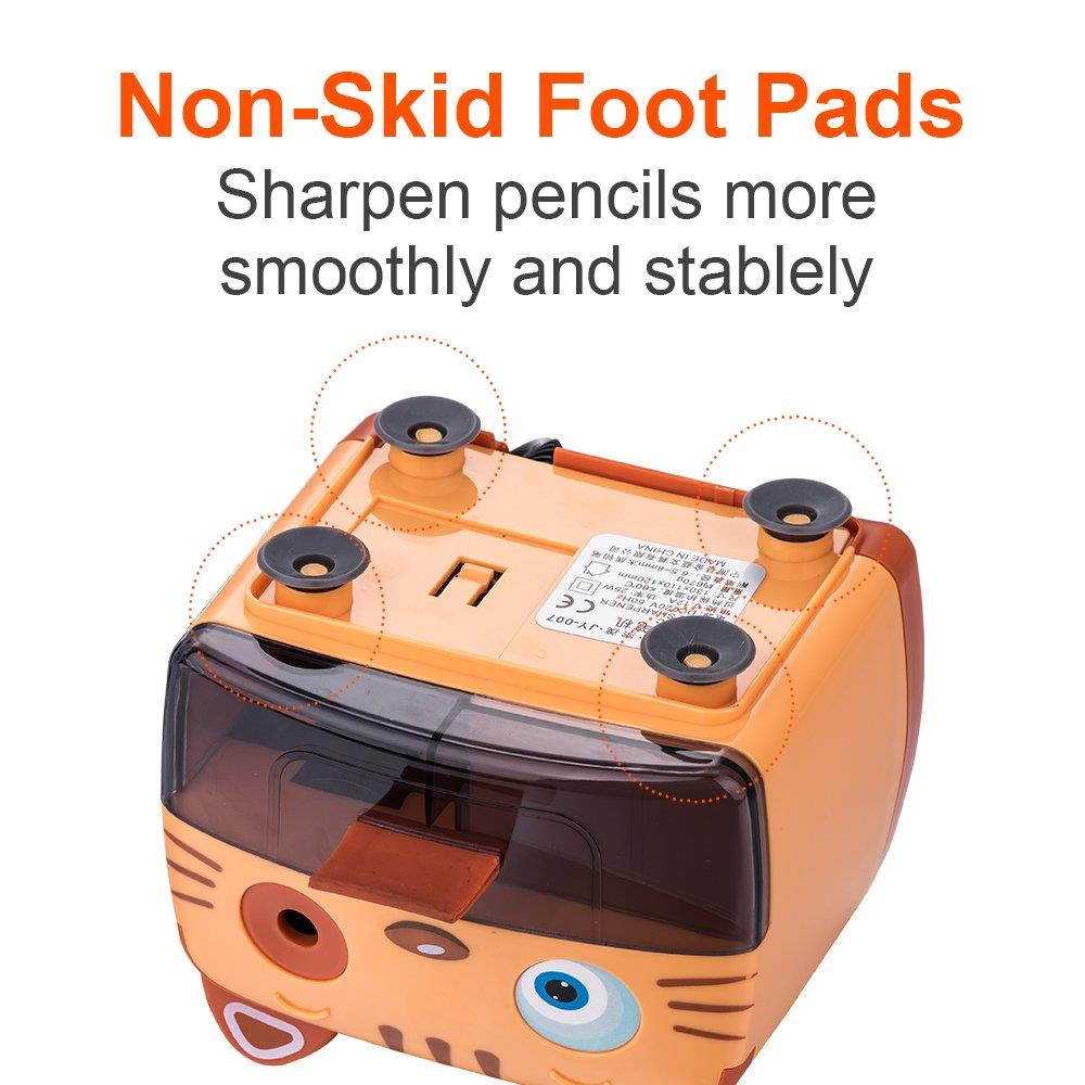 Zmol Electric Pencil Sharpener-Heavy Duty Helical Blade-Auto Stop Features For Kids, Students and Artists, Ideal for Home, School and Ofiice use, Cute, Yellow (Yellow)