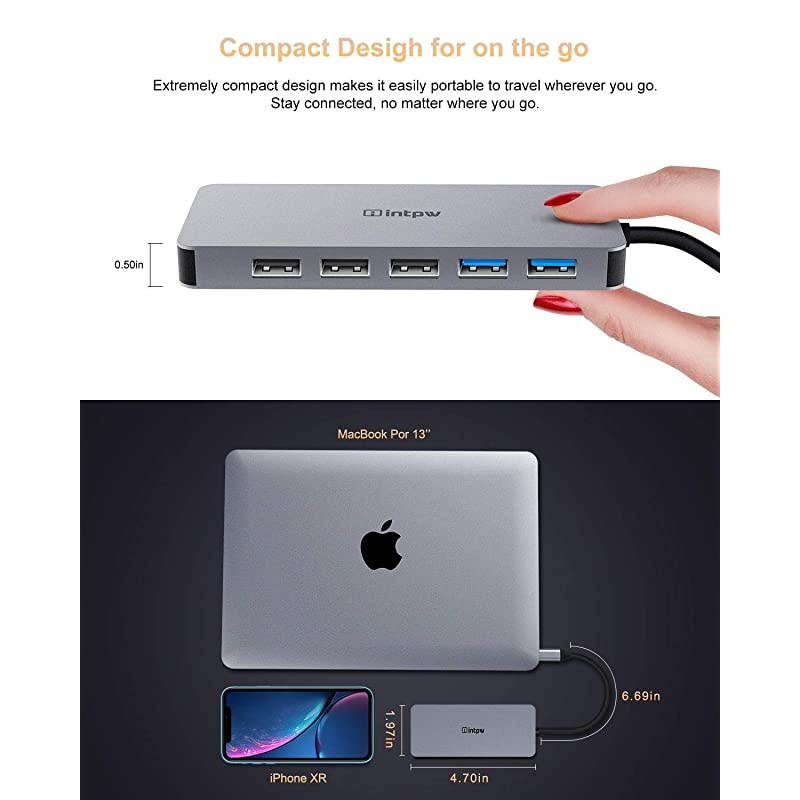 USB C Hub 11in1 USB Type C Adapter to HDMI 4K3 SDMicroSD Card Readers87W Power Delivery Charging Port for MacBook Pro 2018 Chromebook XPS Nintendo Switch and MoreSpace Grey