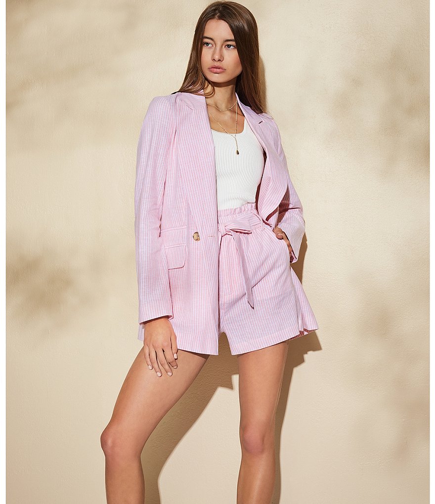 Takara Ruched-Sleeve Coordinating Suiting Jacket