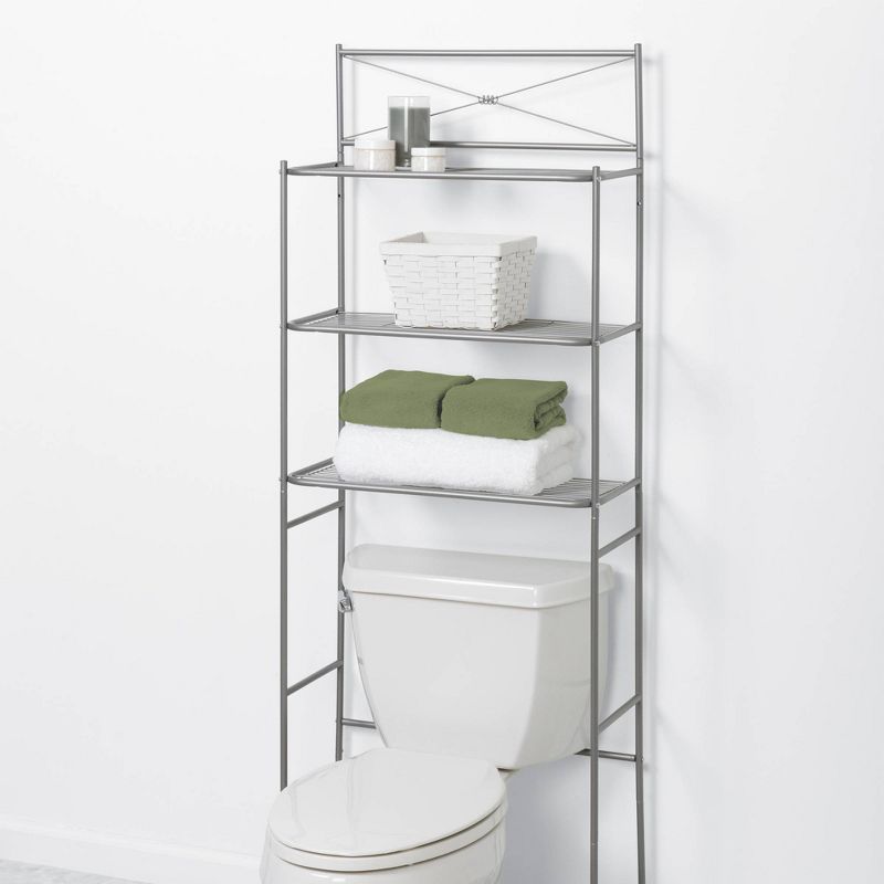 Spacesaver Over the Toilet Etagere Brushed Nickel - Zenna Home