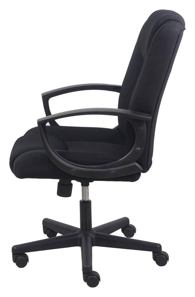 OFM Essentials Collection Mid-Back Swivel Upholstered Task Chair, in Black (ESS-3080)