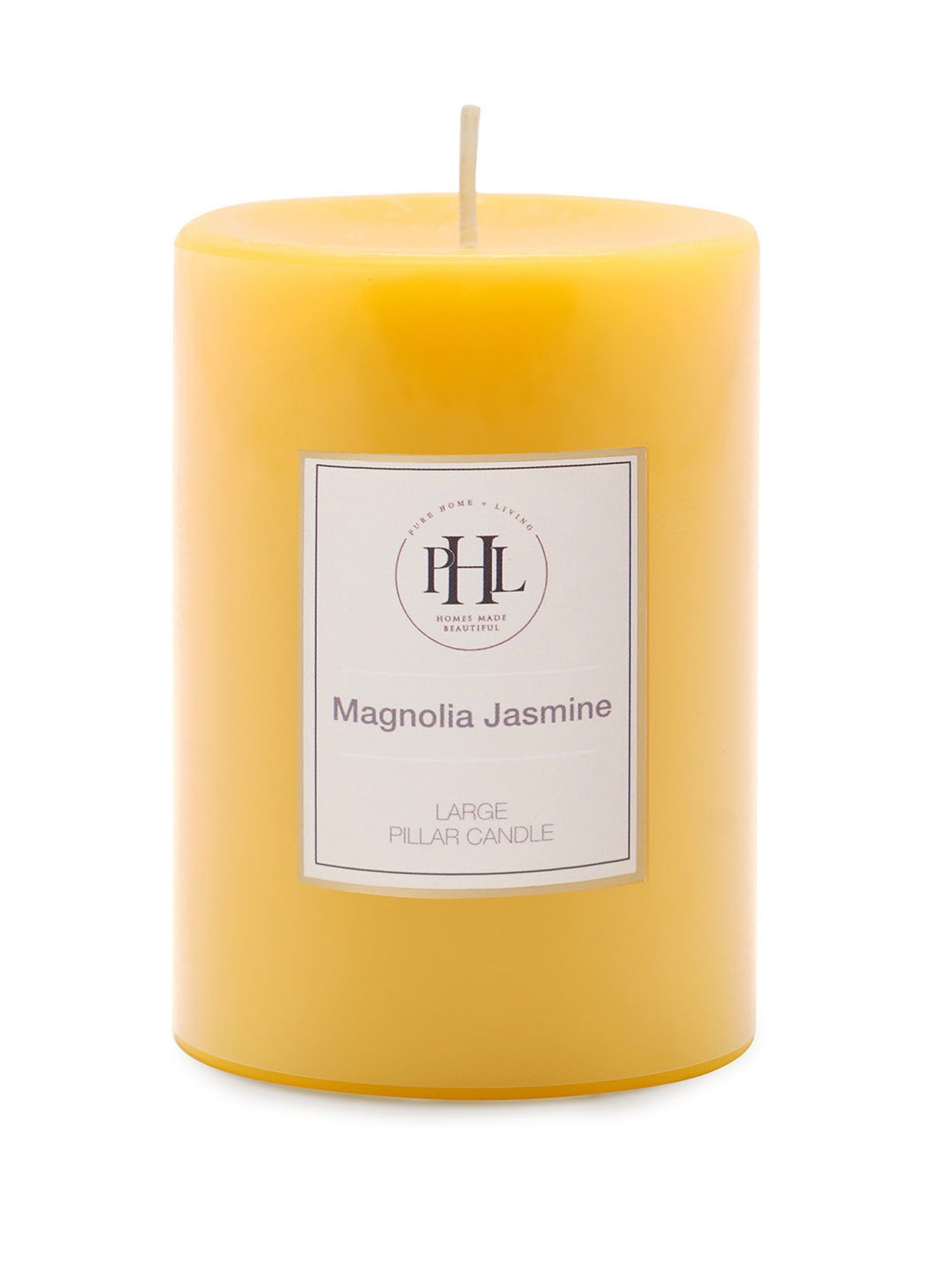 Pure Home and Living Yellow Magnolia Jasmine Pillar Candle