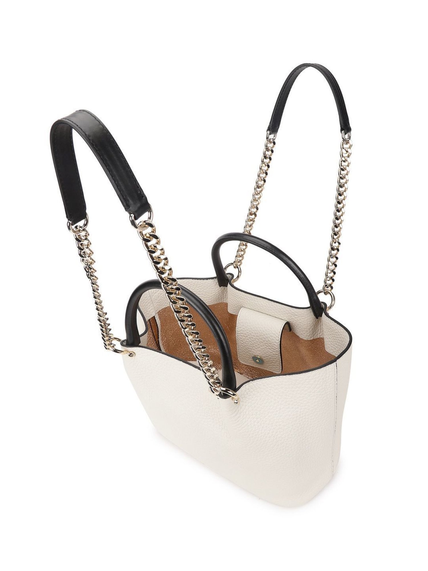 Pollini White Large Tote