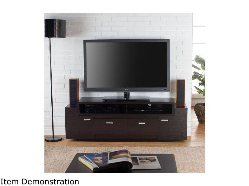 AVF FS1200CURCS-A up to 60" Silver Effect / Clear Glass Curved TV Stand