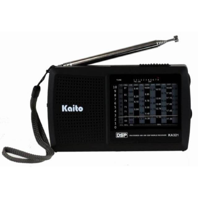 kaito ka321 pocketsize 10band am/fm shortwave radio with dsp digital signal processing, black