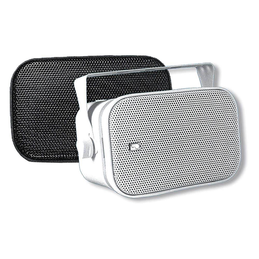 PolyPlanar Compact Box Speaker-7-1/2" x 4-15/16" x 4-15/16", Pair (Black)