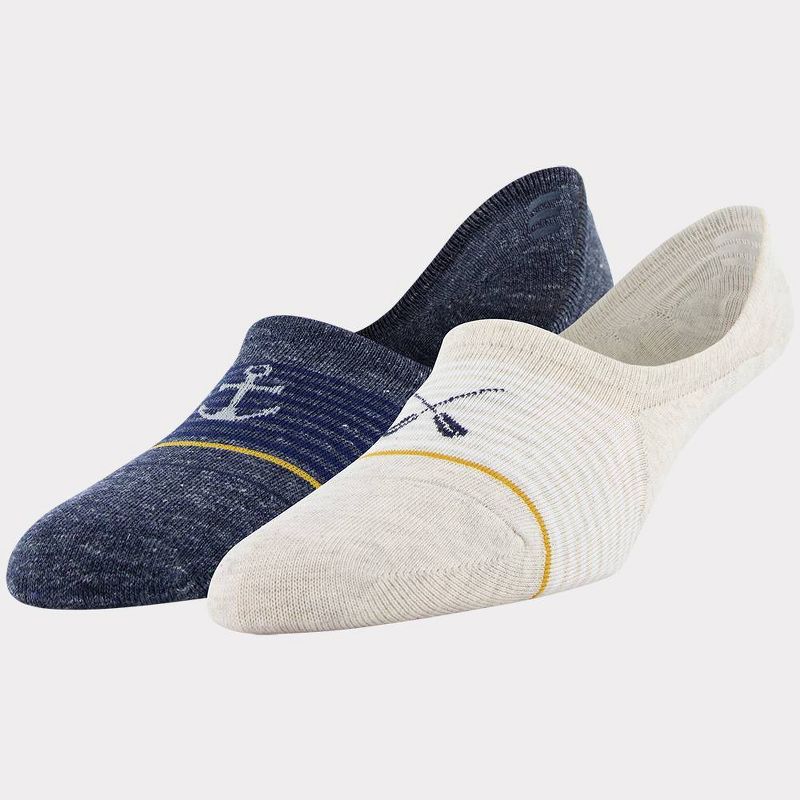 Signature Gold by GOLDTOE Men's Native Nomad Invisible Loafer Socks 2pk - Peacoat 6-12.5