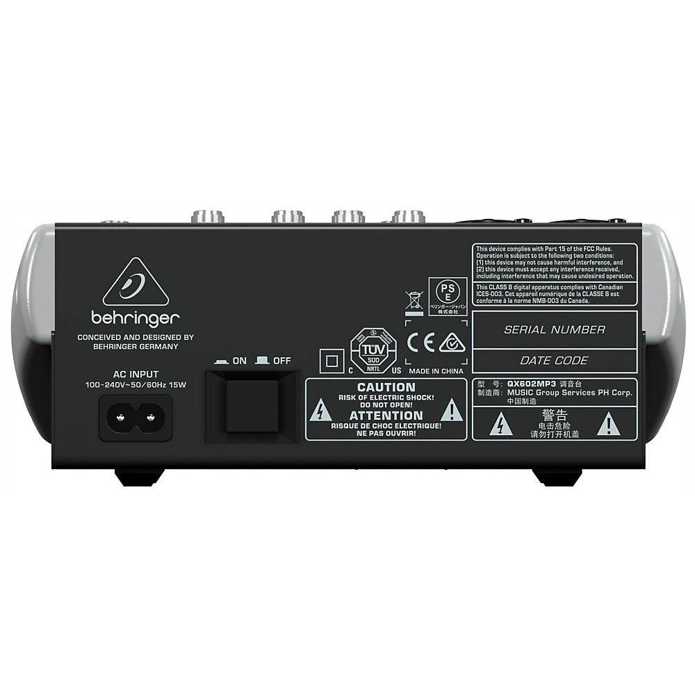 Behringer XENYX QX602MP3 6-Channel Mixer with MP3 Player