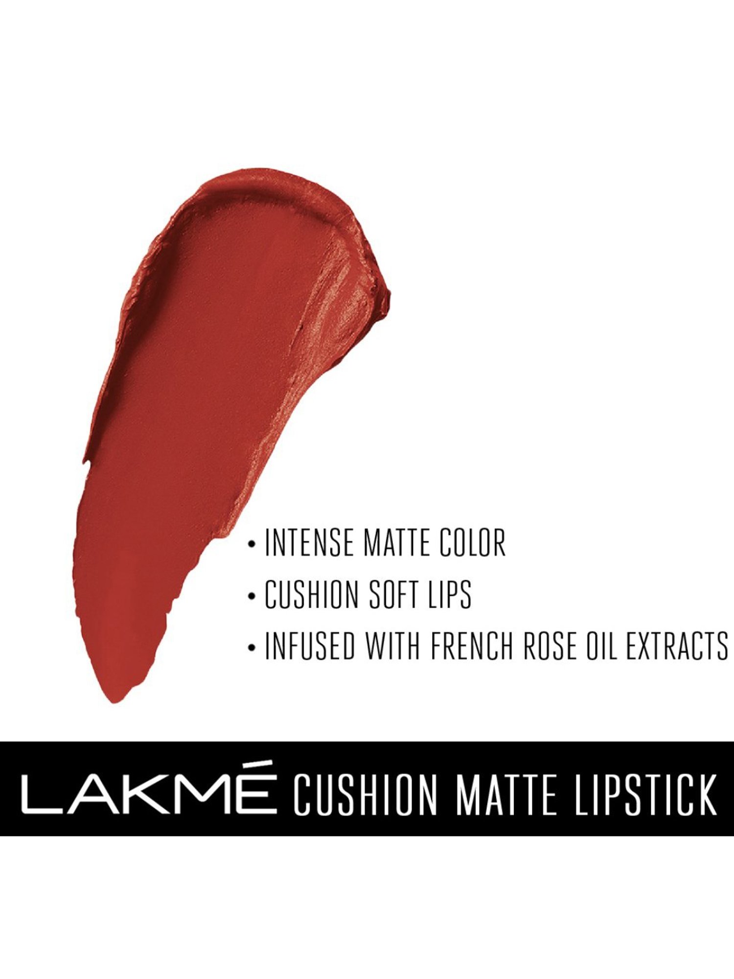 Lakme Cushion Matte Lipstick Pink Date - 4.5 gm