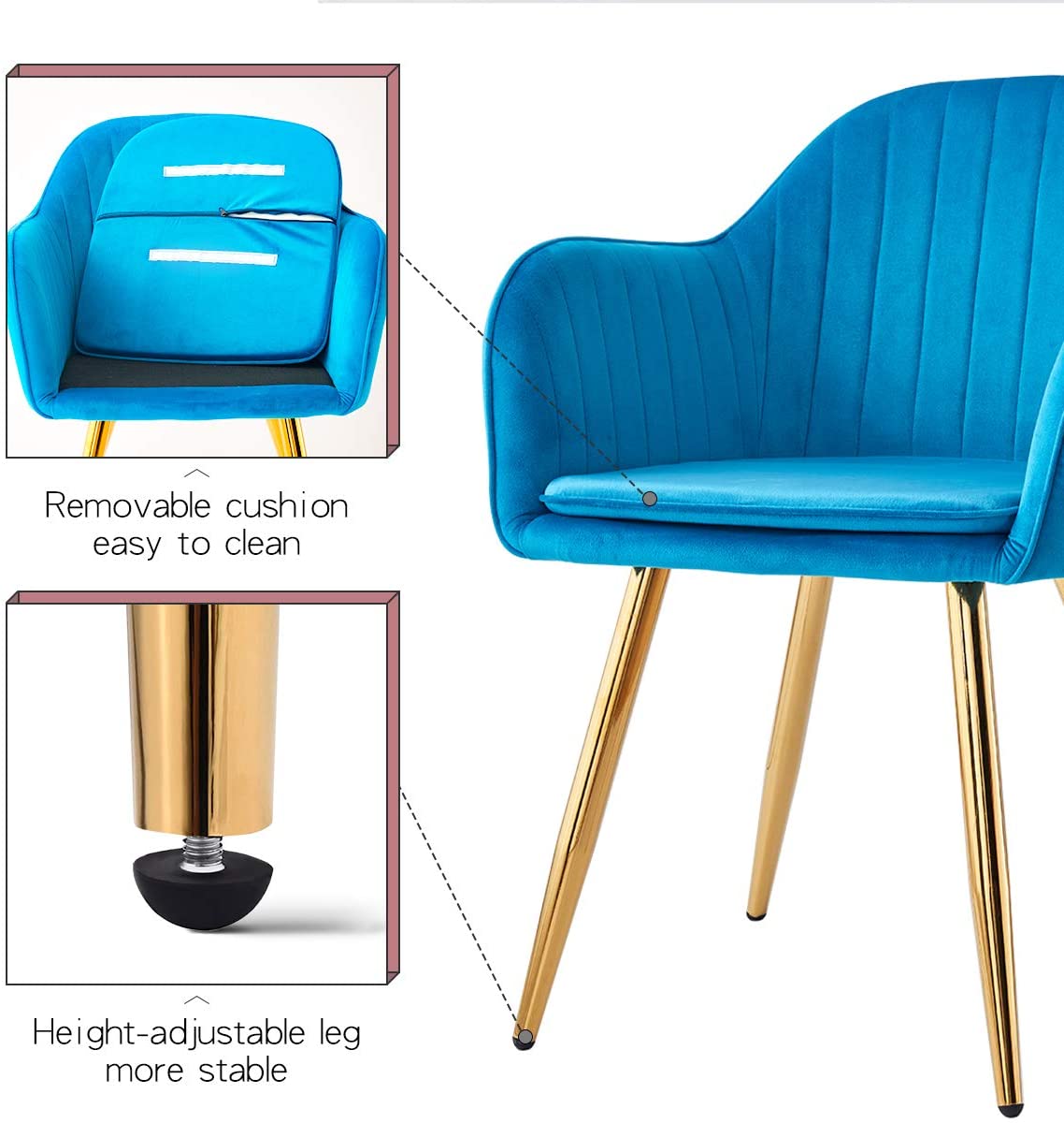 Ribbed Swivel Desk Chair Adjustable Task Chair PU Leather Mid Back Rolling Office Chair with Wheels Padded Task Conference Chair with Backrest for Office Home Computer Without Arms, White