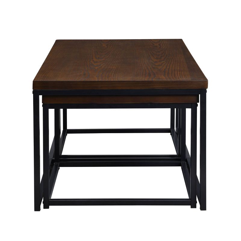 3pc Mika Coffee Table and Side Table Set Emerald/Black - Carolina Chair & Table