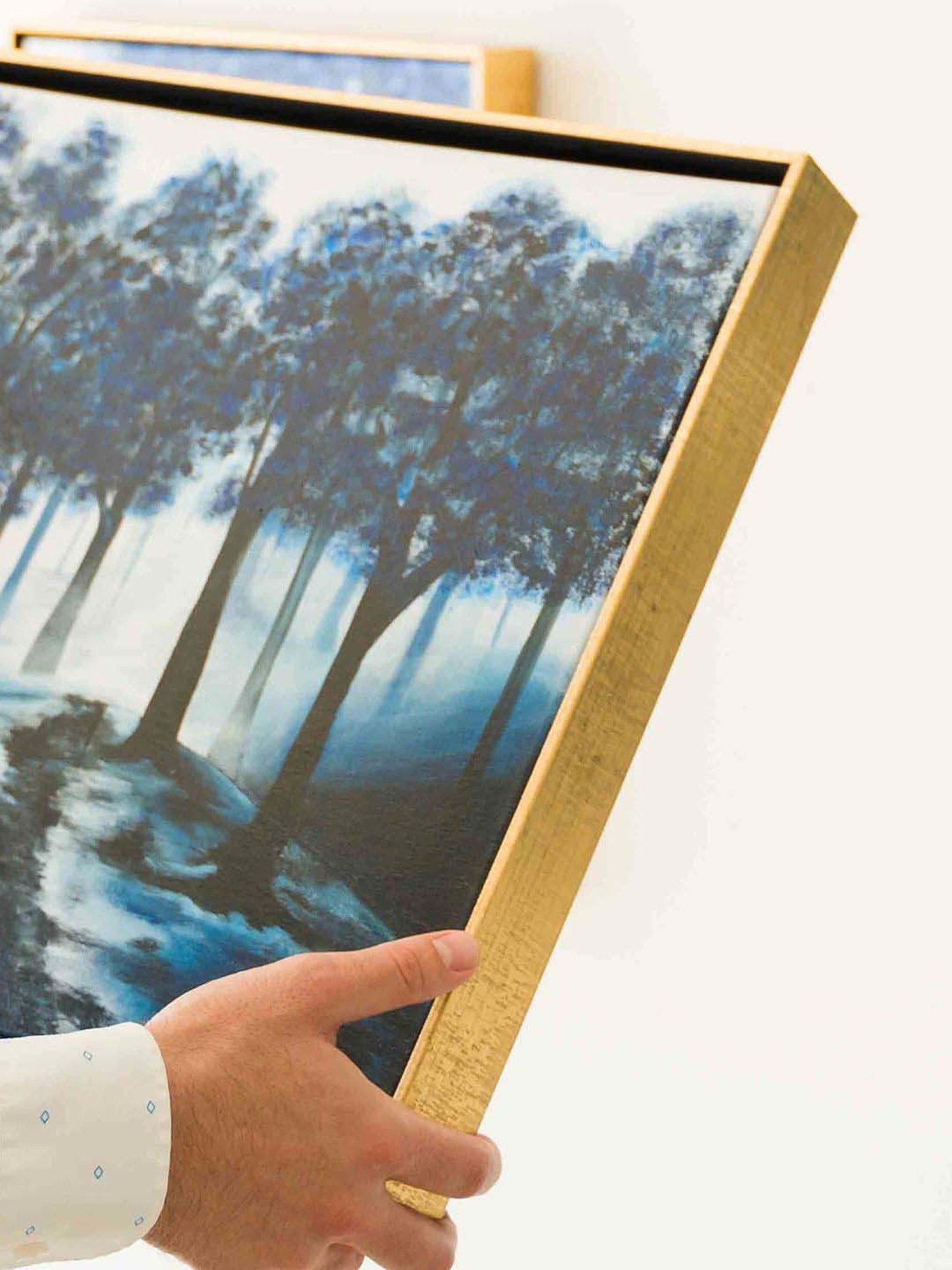 Art Street Gold & Black Colorful Mountain Large Panel Wall Art Print