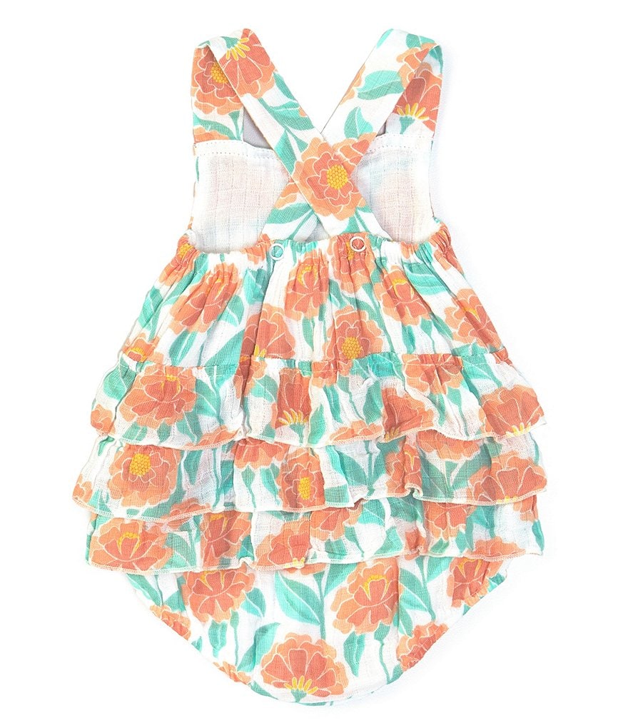 Angel Dear Baby Girls Newborn-12 Months Ruffled Marigold Bubble Sunsuit