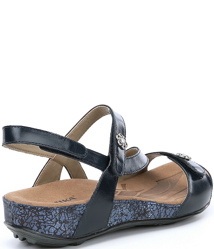 Romika Fidschi 54 Leather Strappy Wedge Sandals