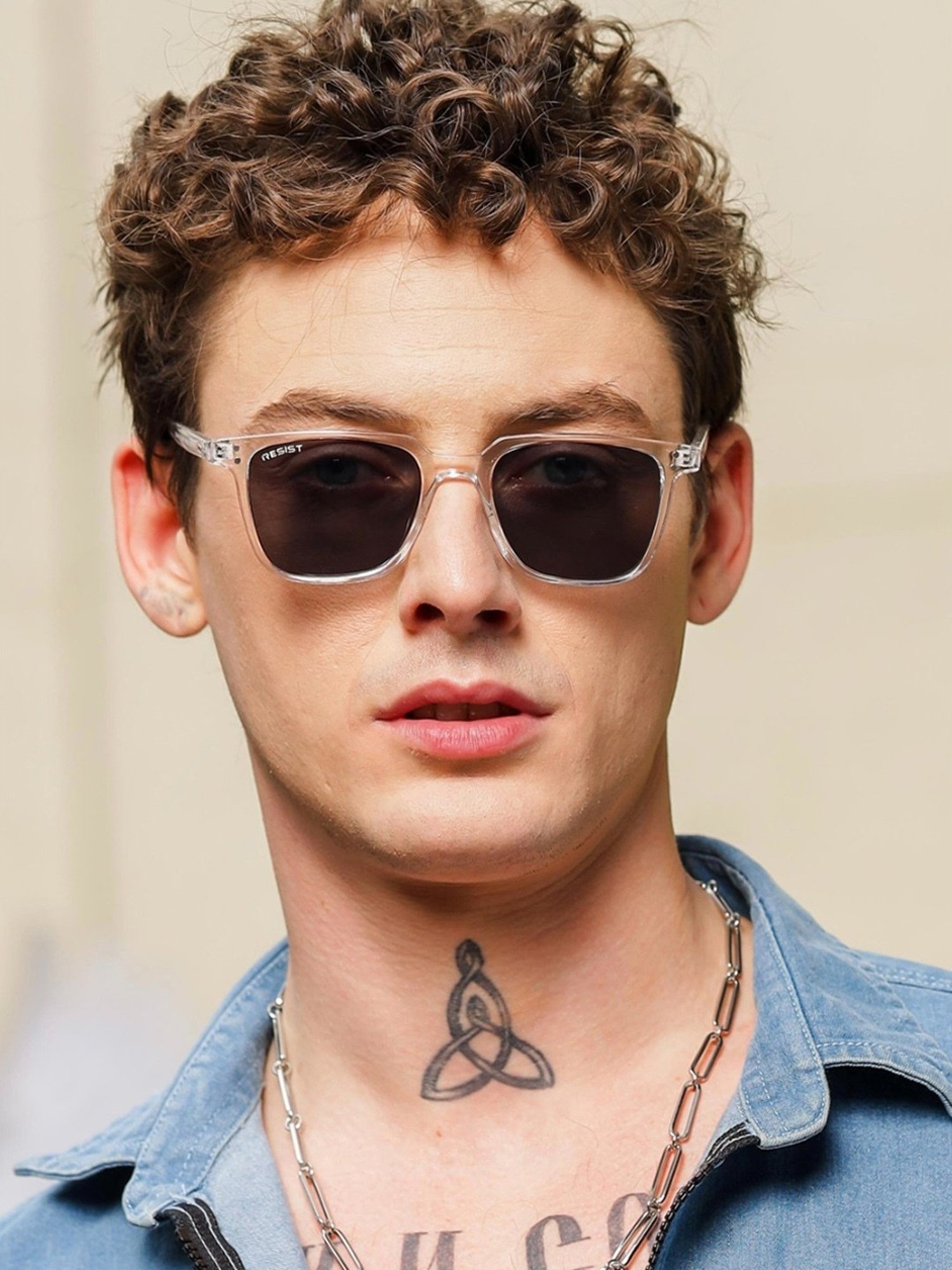 Resist Eyewear Black Wayfarer uv protected Unisex Sunglasses