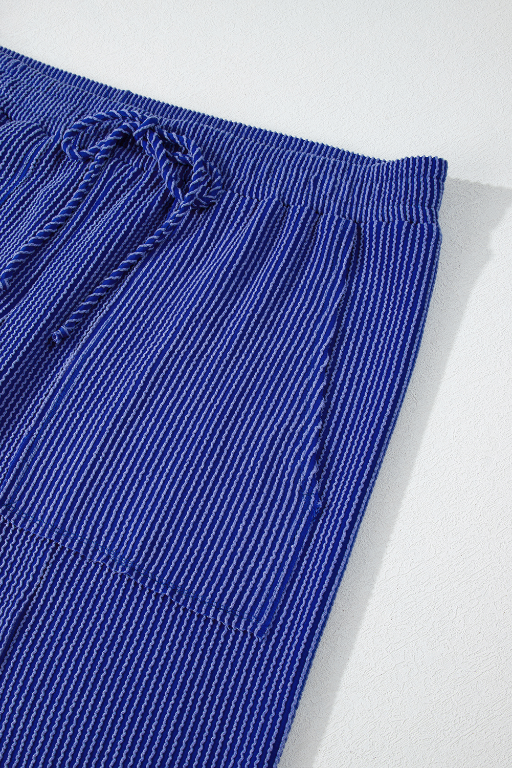 Dark Blue Plus Size Stitching Washed Flare Jeans