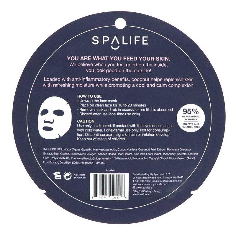 SpaLife Soothing Face Mask Coconut - 0.81oz