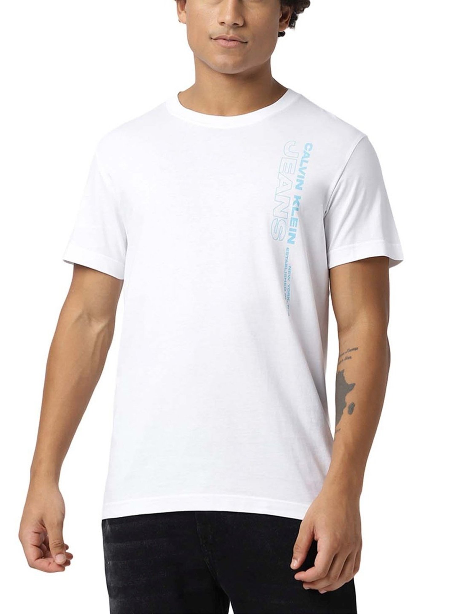 Calvin Klein Jeans Bright White Logo Regular Fit T-Shirt