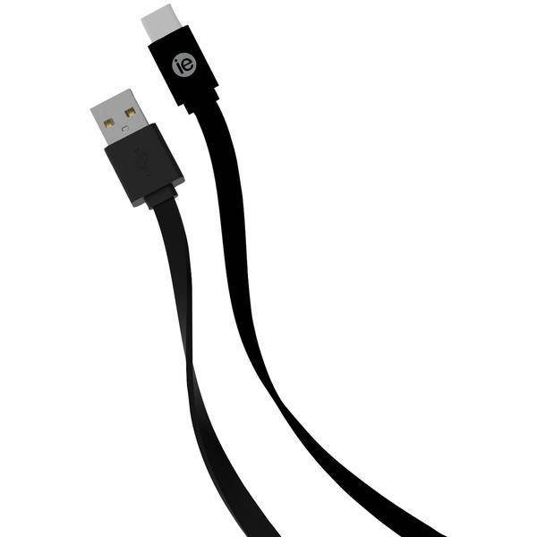 IESSENTIALS IEN-FC4C-BK 4FT FLAT USB C TO A BLK