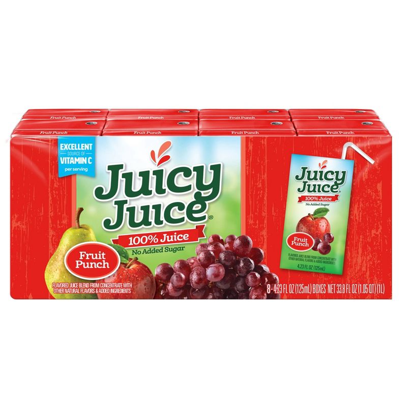 Juicy Juice Fun Size Fruit Punch 100% Juice - 8pk/4.23 fl oz Boxes