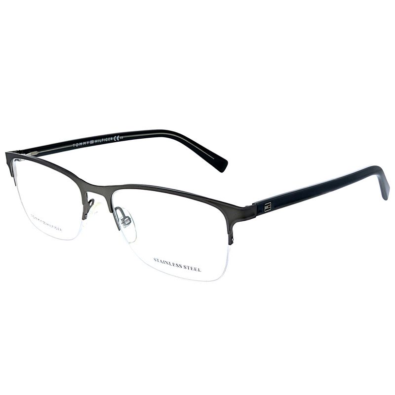 Tommy Hilfiger TH 1453 B3Y Unisex Rectangle Eyeglasses Ruthenium Grey 53mm