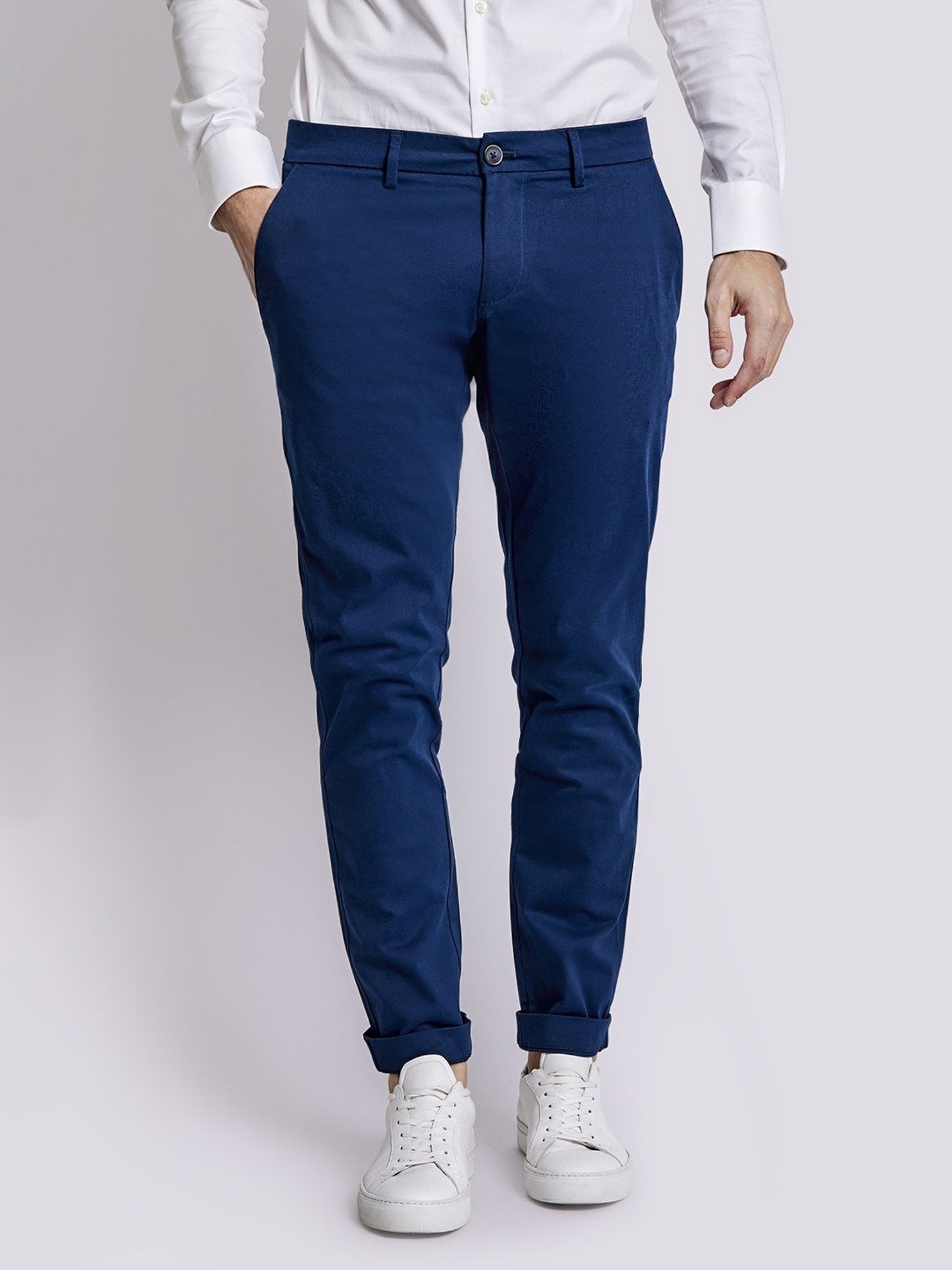 Bruun & Stengade Blue Slim Fit Chinos