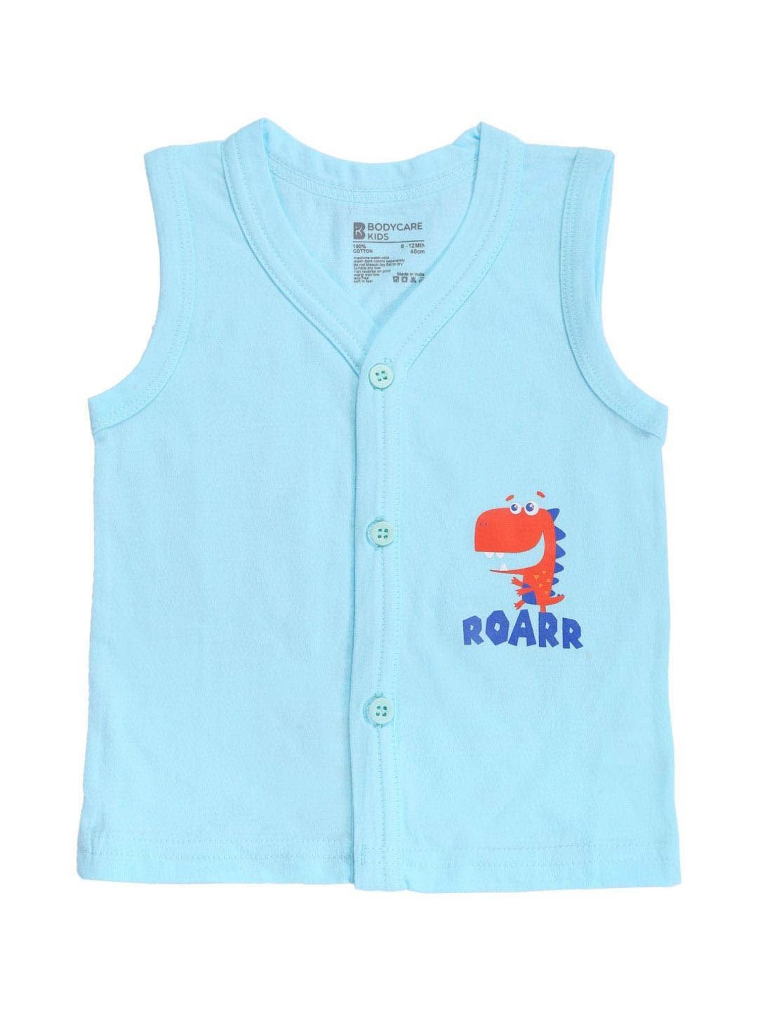 Bodycare Kids Assorted Solid Vest (Pack Of 3)