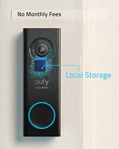 eufy Security, 2K Video Doorbell + Indoor Cam Pan & Tilt Bundle, 2K Resolution, 2-Way Audio, Doorbell Requires Existing Doorbell Wires, No Monthly Fees