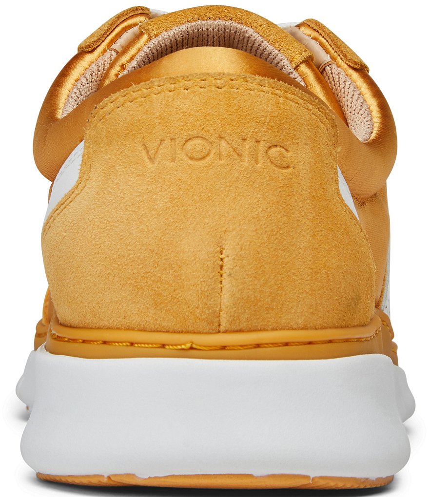 Vionic Nana Satin Leather Lace-Up Sneakers