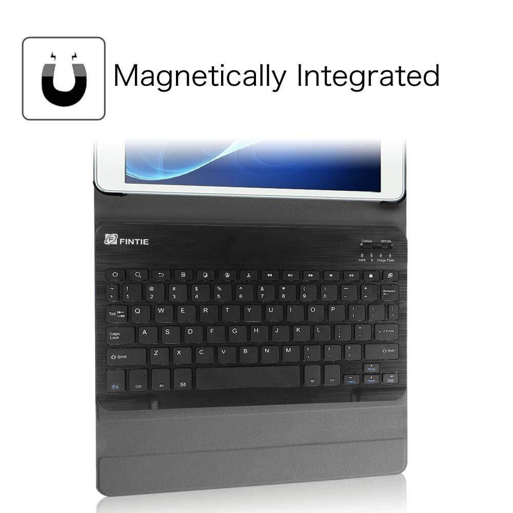 Fintie Keyboard Case for Samsung Galaxy Tab A 10.1(2016 NO S Pen Version),Slim Lightweight Stand Cover w/Magnetically Detachable Wireless Bluetooth Keyboard Compatible with Tab A 10.1 Inch, Black