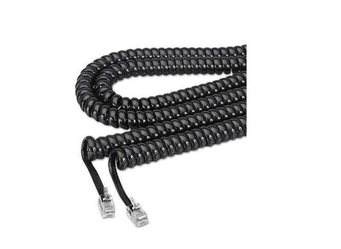 Softalk 42261 Phone Coil Cord 25-Feet Black Landline Telephone Accessory