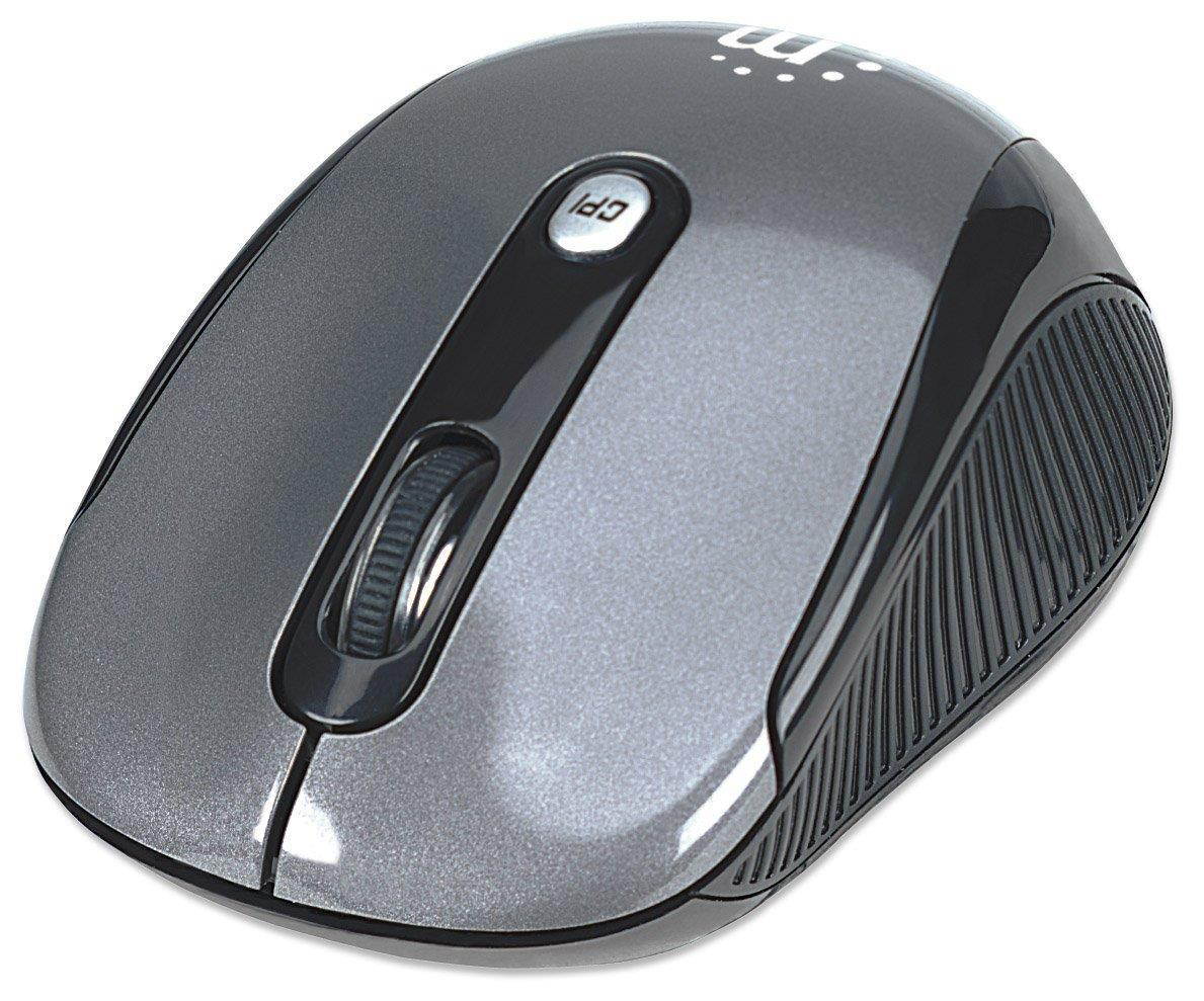 Manhattan 177795 Manhattan performance wireless optical mouse - black/silver