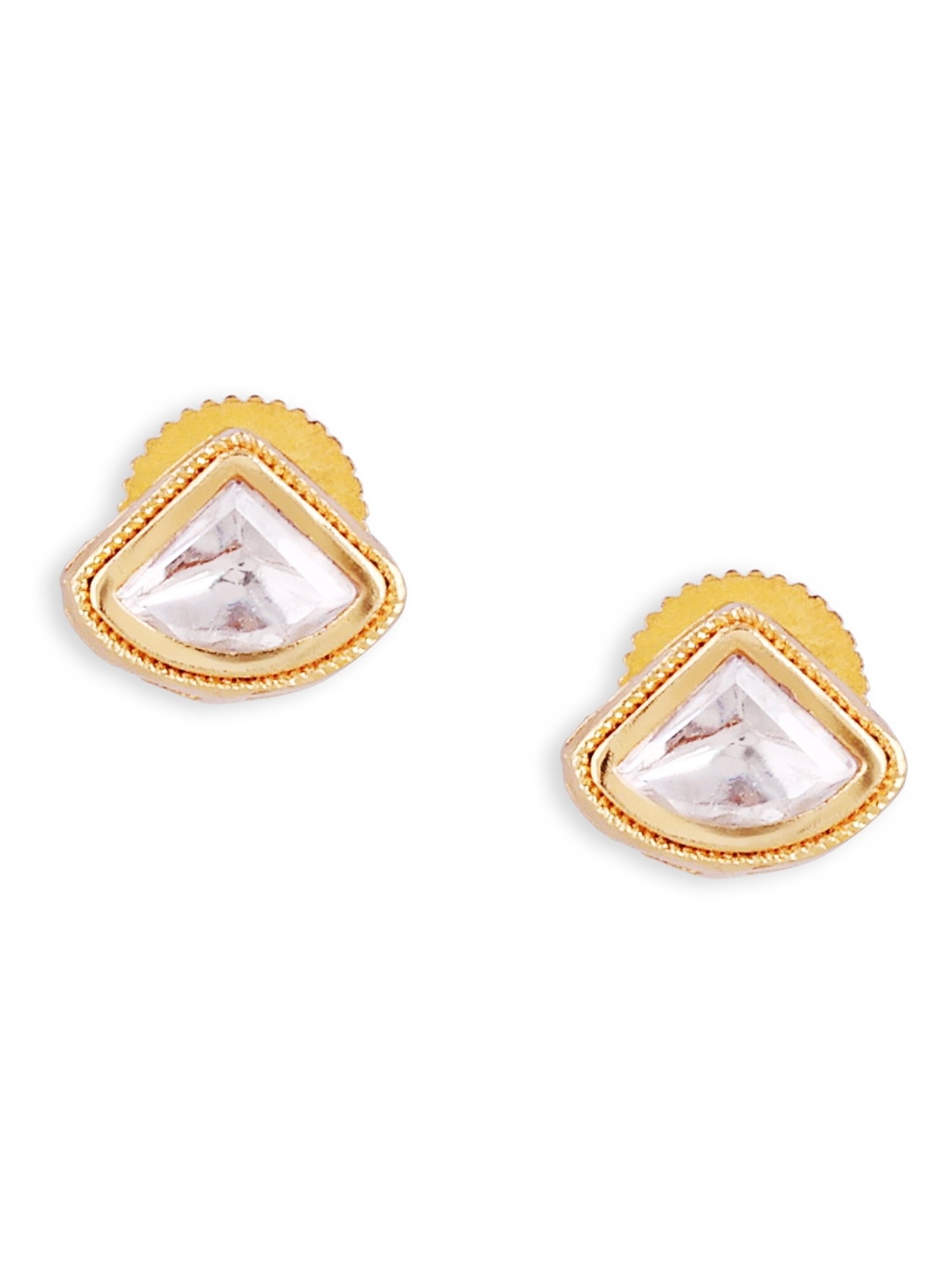 Abdesigns Gold-Plated American Diamond & Black Beaded Mangalsutra