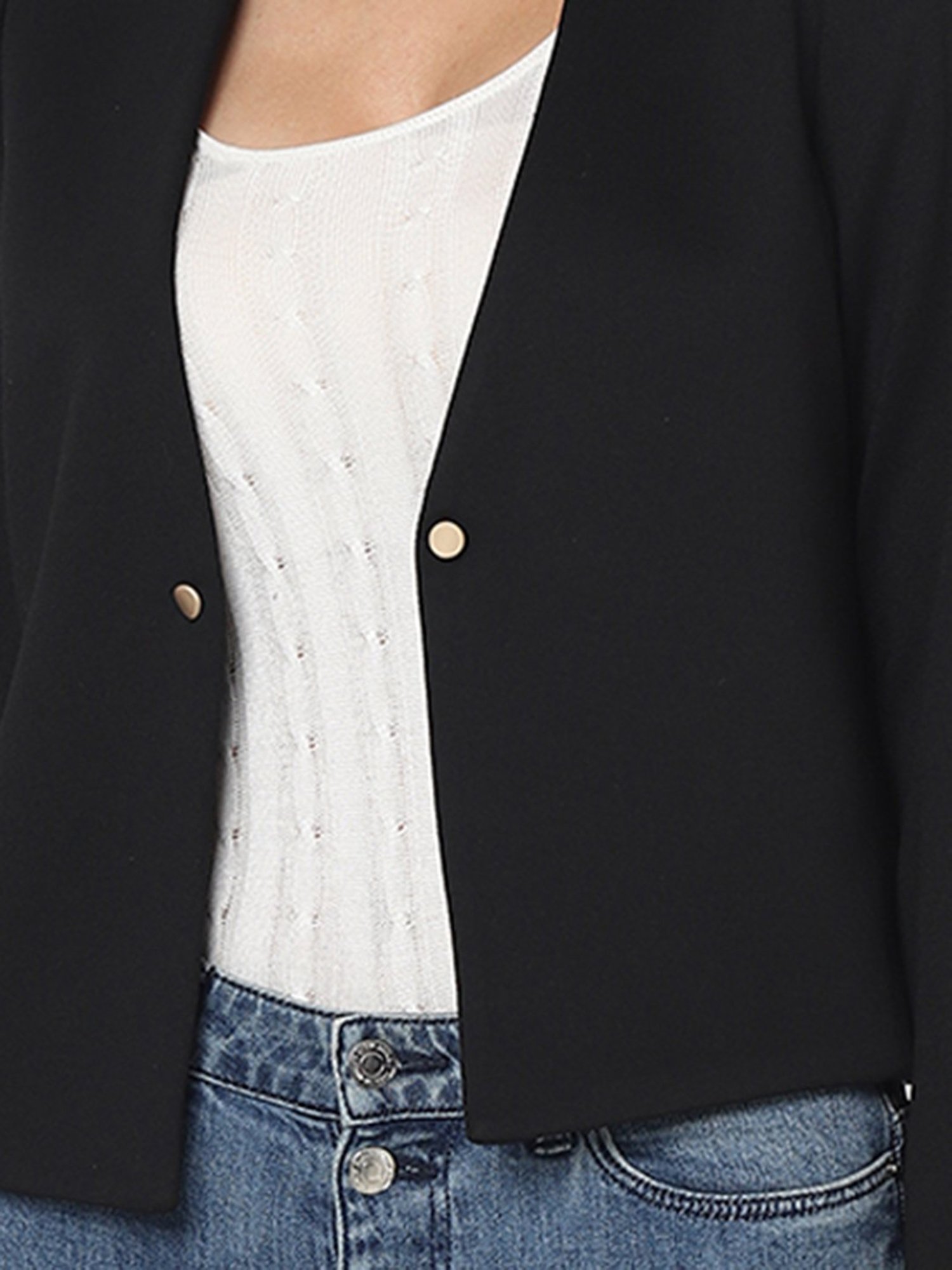 Vero Moda Black Regular Fit Blazer