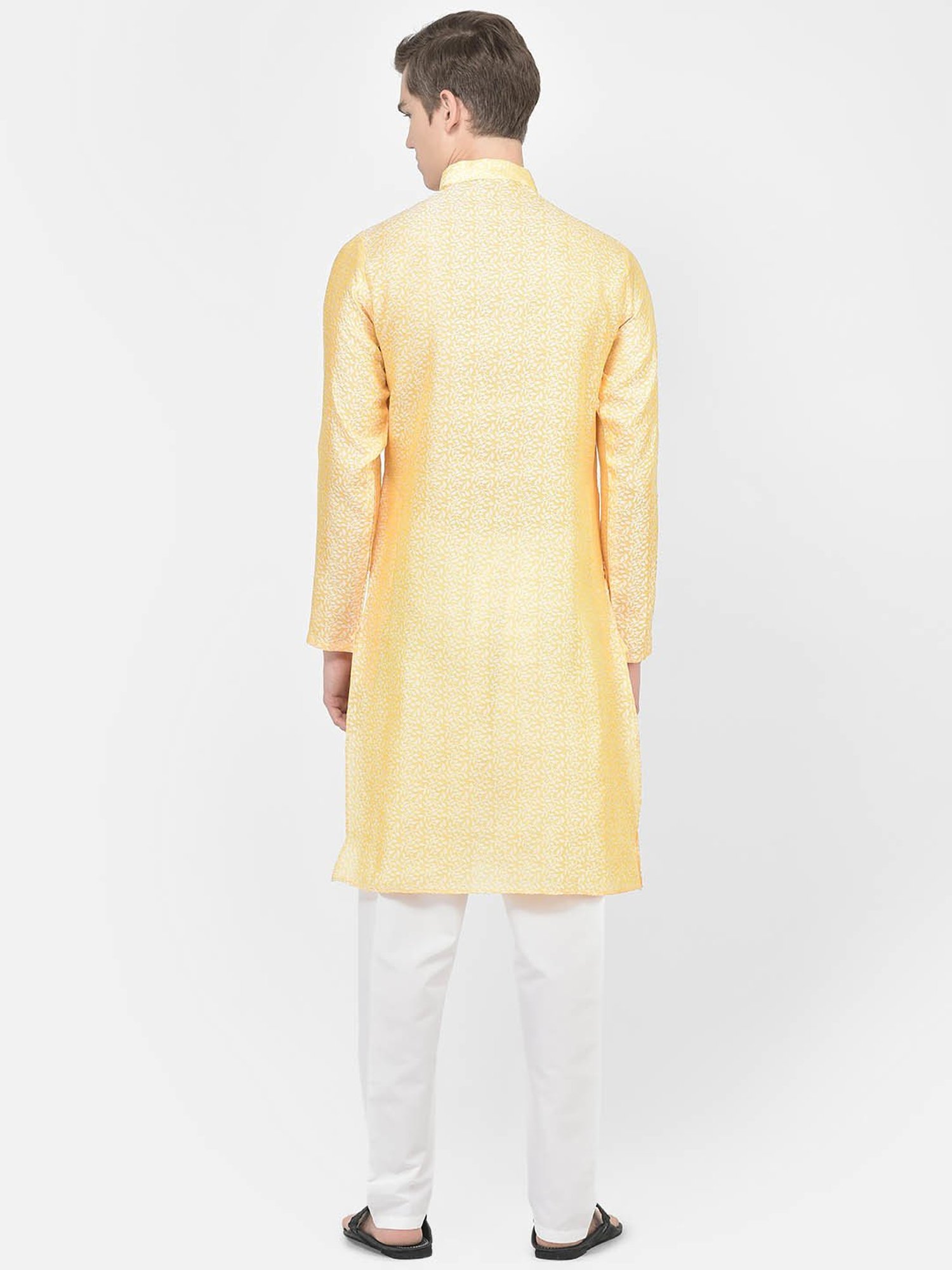 SG LEMAN Lemon Regular Fit Embroidered Kurta And Pyjama Set