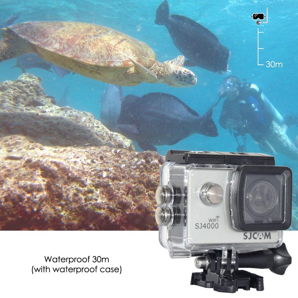 SJCAM SJ4000 WiFi Action Camera 1080P 2.0 inch Screen HD Diving 30M Waterproof Mini Camcorder - Black