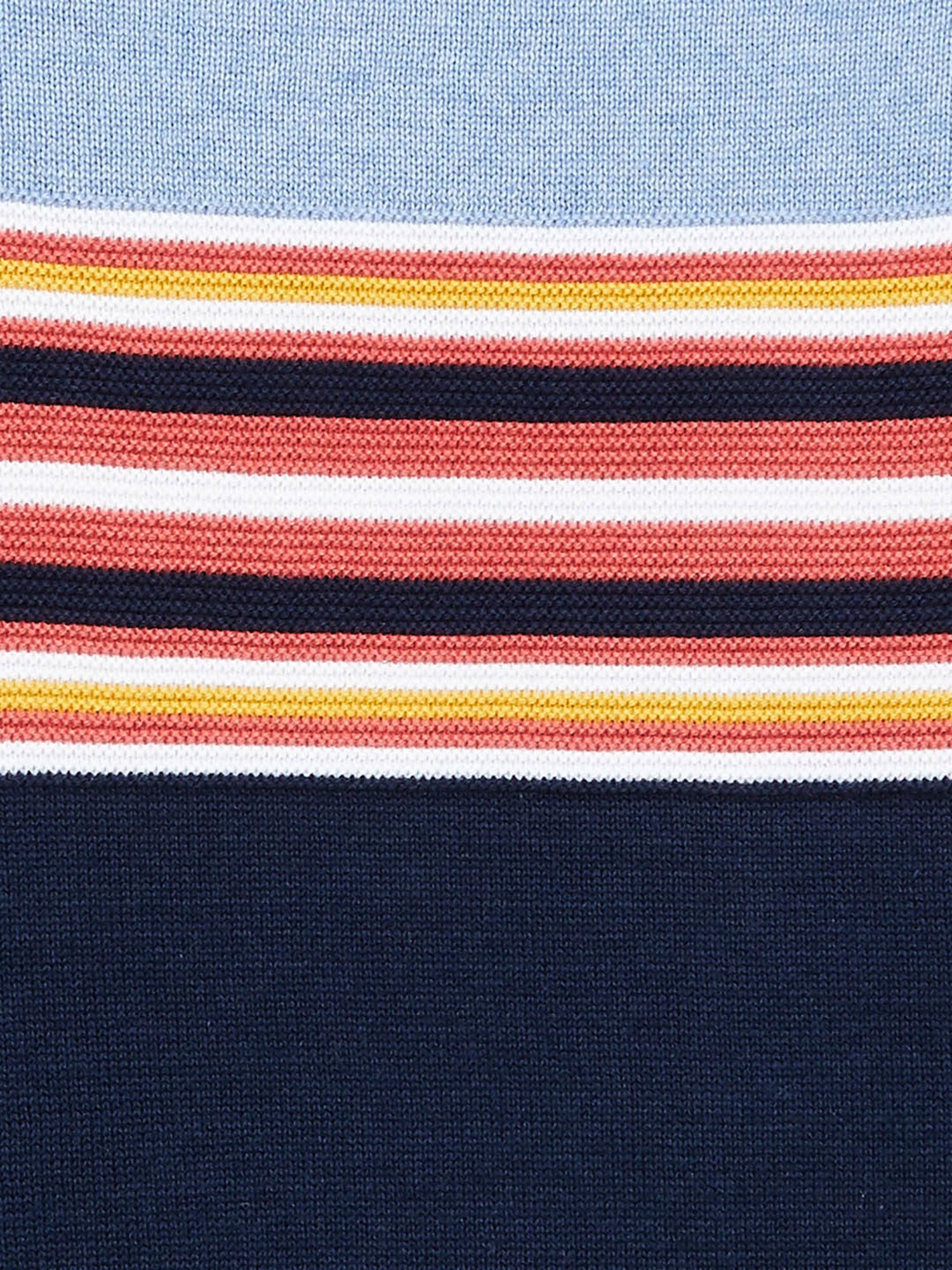 Code by Lifestyle Navy Cotton Regular Fit Colour Block Sweater