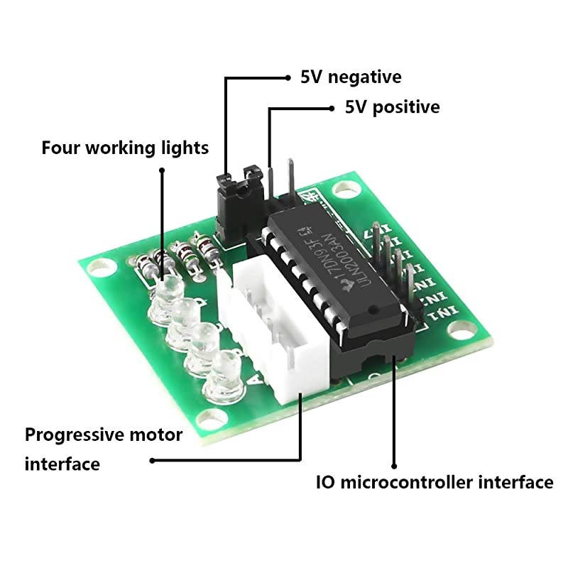 5PCS 28BYJ48 ULN2003 5V Stepper Motor + ULN2003 Driver Board for Arduino + 20 PCS Male to Female Jumper Wire Cable