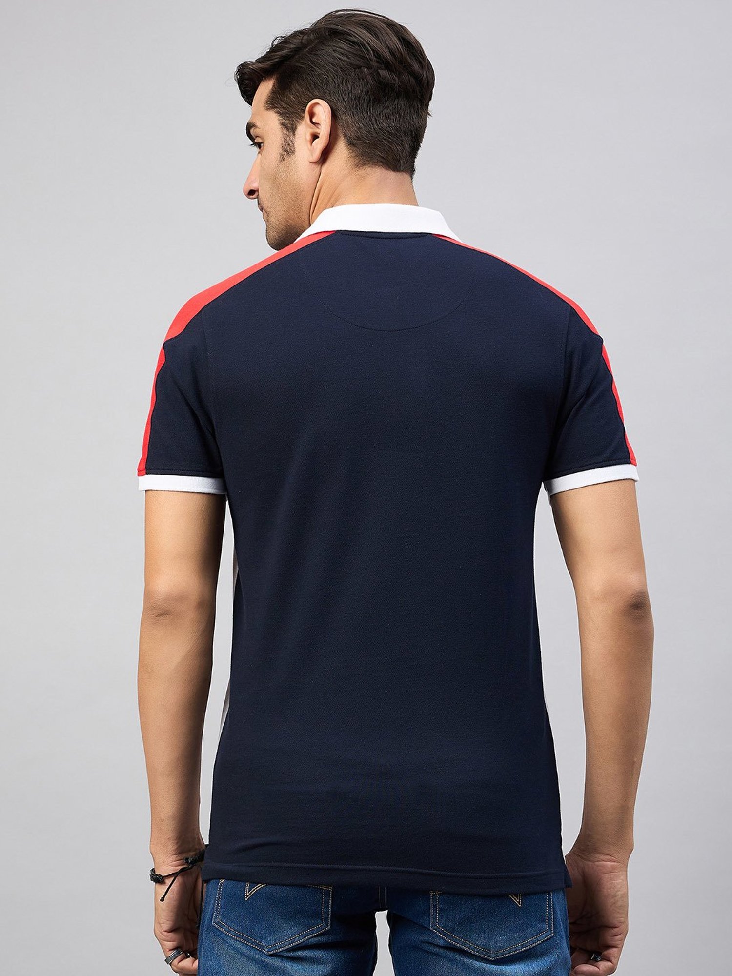 Club York Navy Regular Fit Polo T-Shirt