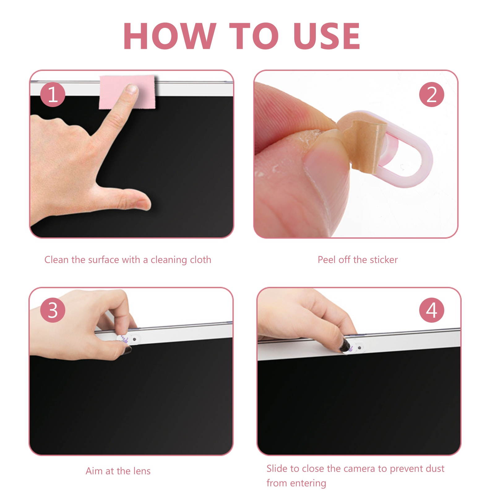 3pcs Webcam Protective Covers Webcam Cover Slide Privacy Protection Covers for Laptop Tablet