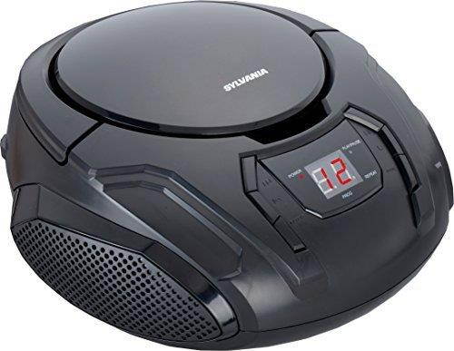 SYLVANIA SRCD261-B-BLACK Portable CD Player with AM/FM Radio (Black)