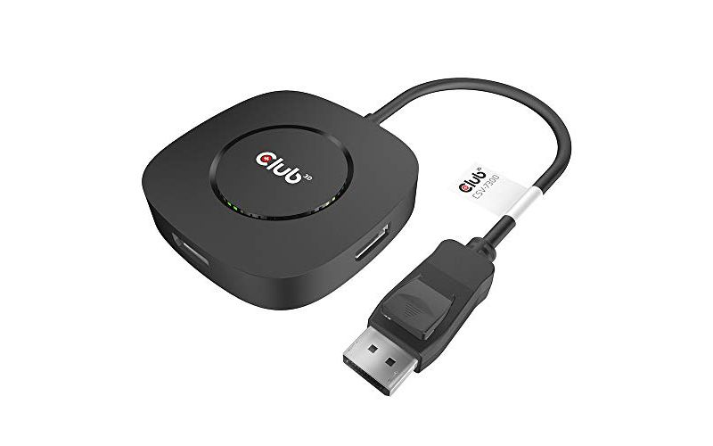 Club 3D 3-Port Displayport MST Hub- 8K 60Hz- 4K 120Hz with Dsc 1.2- Displayport to DisplayPort Triple Monitor- Spitter for Triple Monitor Set up HB...