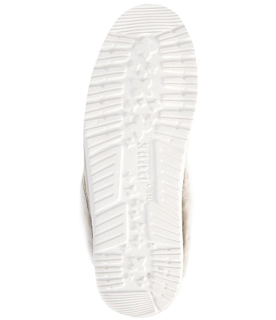 Hey Dude Women's Britt Canvas Faux-Fur Trim Lace-Up Booties