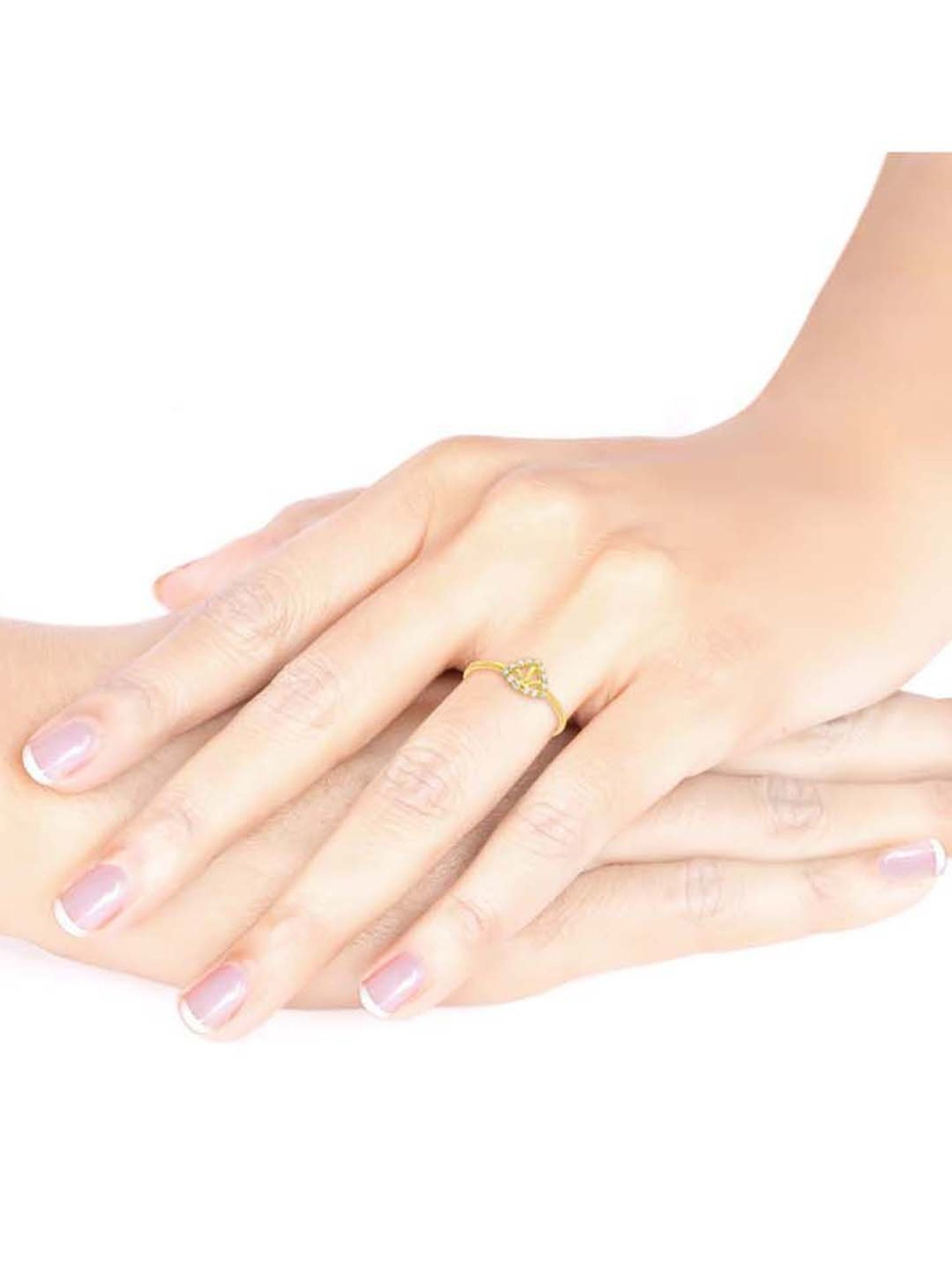 Malabar Gold and Diamonds 22k Yellow Gold Geometric Ring for Women