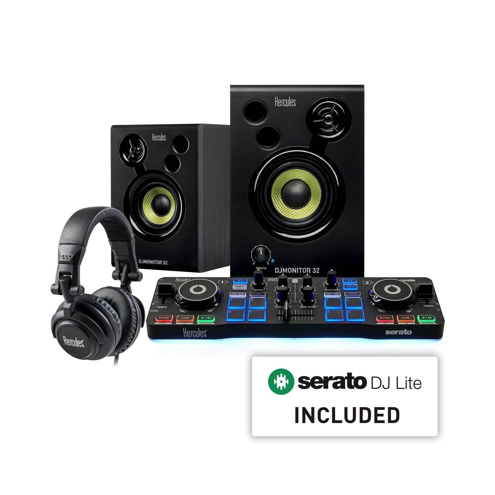 Hercules DJ Starter Kit | Starlight USB DJ Controller with Serato DJ Lite Sof...